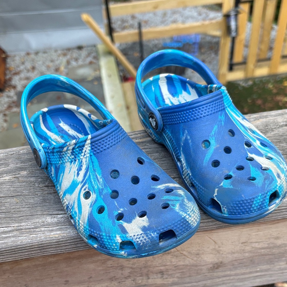 CROCS Kids Blue and White Sandals